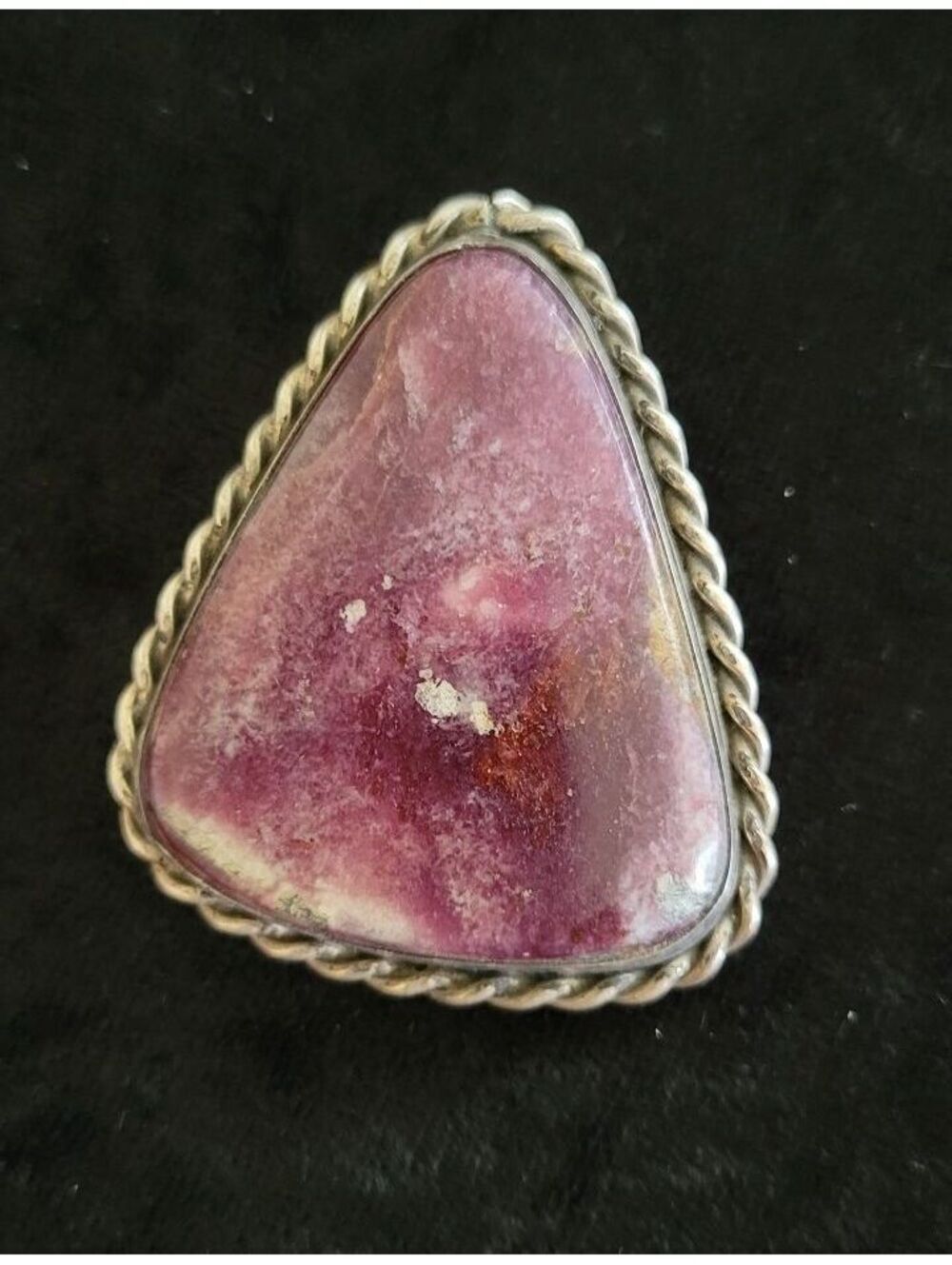 Large Vintage David Umpleby 925 Pendant w Purple Cabochon